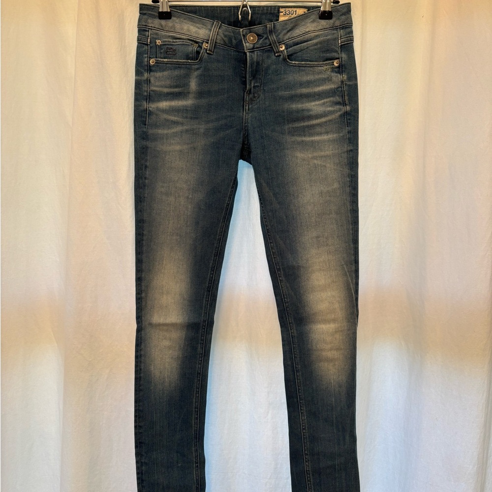 Hudson Jeans Blue Skinny Fit Distressed Denim